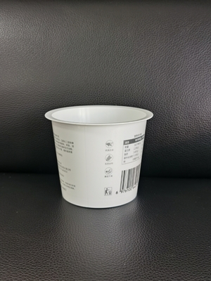 180 ml πλαστικό γιαούρτι IML εκτύπωση με κάλυμμα από φύλλο αλουμινίου και κάλυμμα από πλαστικό