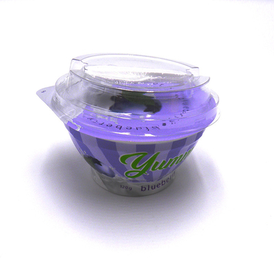 120ml πλαστικά συσκευάζοντας φλυτζάνια γιαουρτιού με καπακιών τροφίμων πλαστικά φλυτζάνια συνήθειας φλυτζανιών βαθμού τα πλαστικά