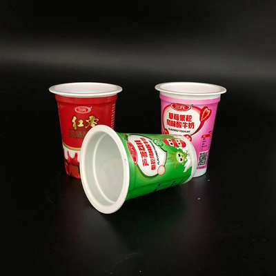 125ml φλυτζάνια γιαουρτιού με τα πλαστικά φλυτζάνια βαθμού τροφίμων καπακιών για τα επιδόρπια