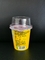 150 ml πλαστικό φλιτζάνι για το γιαούρτι με κάλυμμα από χαρτί και πλαστικό κάλυμμα