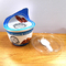Μίας χρήσης προσαρμοσμένο πλαστικό φλυτζάνι ποτών γάλακτος γιαουρτιού βαθμού τροφίμων με το καπάκι φύλλων αλουμινίου αργιλίου