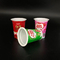 Odorless 125g μίας χρήσης φλυτζάνια καφέ παγωτού άσπρα πλαστικά με τα καπάκια για τα κρύα ποτά