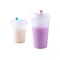 Μίας χρήσης σαφή παγωμένα πλαστικά φλυτζάνια στεγανό 360ml 1000ml τσαγιού γάλακτος