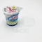 Το καθορισμένο πλαστικό 125g φλυτζάνι γιαουρτιού εμπορευματοκιβωτίων με τη συνήθεια συρρικνώνεται την ετικέτα
